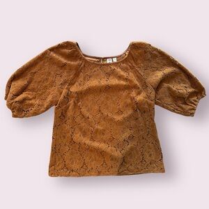 Anthropologie Burnt Orange Dolan Blouse